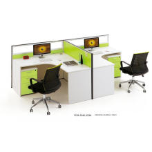 Office T Shape Workstation verde y blanco para 2 personas o más